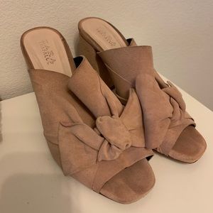 Zara Pink Bow Mules, Sz 40